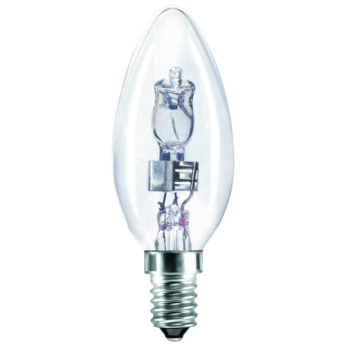 Heathfield 28w SES E14 Clear Halogen Candle Energy Saving Bulb - Pack of 10