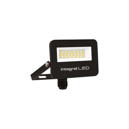 Integral 20W LED Floodlight IP67 4000K Cool White 2000lm SuperSlim2 Black