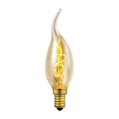 Eglo Vintage 40w 240v SES E14 Gold Bent-Tip Candle Bulb 49508 Eglo Vintage 40w 240v SES E14 Gold Bent-Tip Candle Bulb 49508