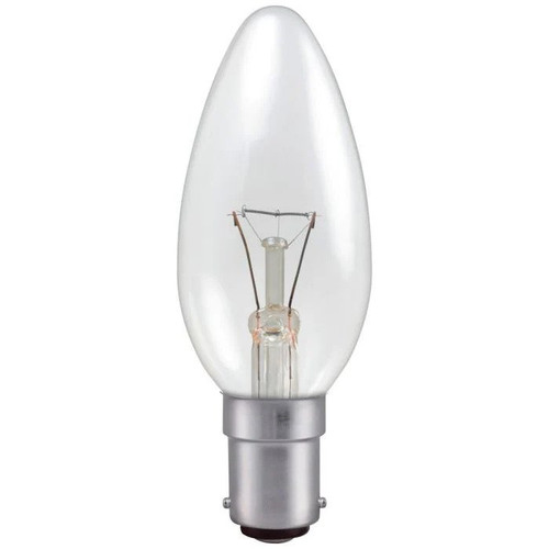 40w 240v SBC B15 Clear Incandescent Candle Bulb