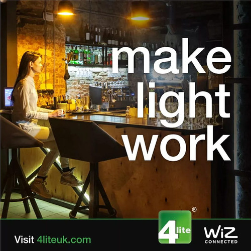 4Lite WiZ Connected SMART LED WiFi Filament Bulb 6.5W E27 GLS Clear Amber - 4L1/8016
