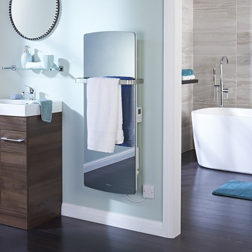 Dimplex BPH100G 1kW Glass Front Bathroom Heater with Towel Rail