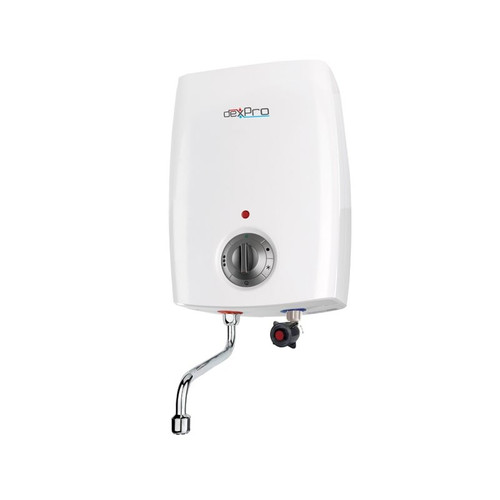 DexPro DXO5LV 5L Over Sink Vented Water Heater 2kW | Deluxe Model with Inlet Tap & Spout