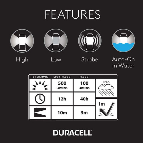 Duracell 500 Lumen Flex Power Floating LED Lantern – S19019