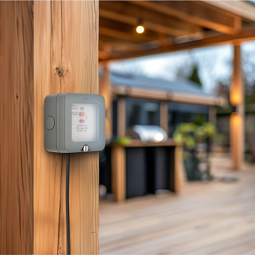 BG WP55RCD Outdoor RCD Fused Connection Unit 13A with Neon Weatherproof IP66
