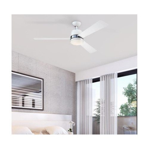 Westinghouse Tristan 132cm (52") Indoor Ceiling Fan with Light & Remote – White & Brushed Nickel 73038