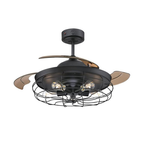 Westinghouse Dunlin 105 cm Ceiling Fan – Matte Black with LED Light & Remote Control 73001