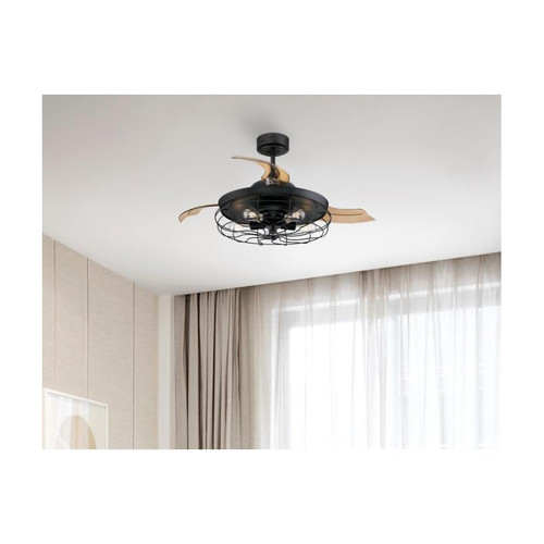 Westinghouse Dunlin 105 cm Ceiling Fan – Matte Black with LED Light & Remote Control 73001