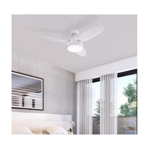 Westinghouse Alloy 105 cm (42") Ceiling Fan – White Finish with Light Fixture & Reversible Blades 73058