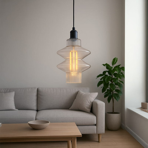 Crompton LED Decorative Lantern 106 Clear 4.9W E27 1800K Bulb (21969)