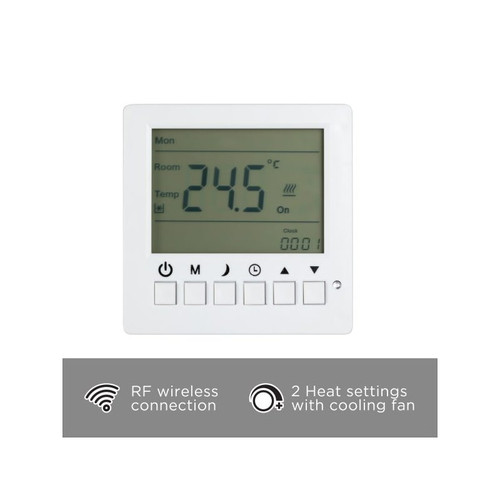 TCP plinth heater TBYPLINHEATJKPH12NTL showing airflow vents and control module