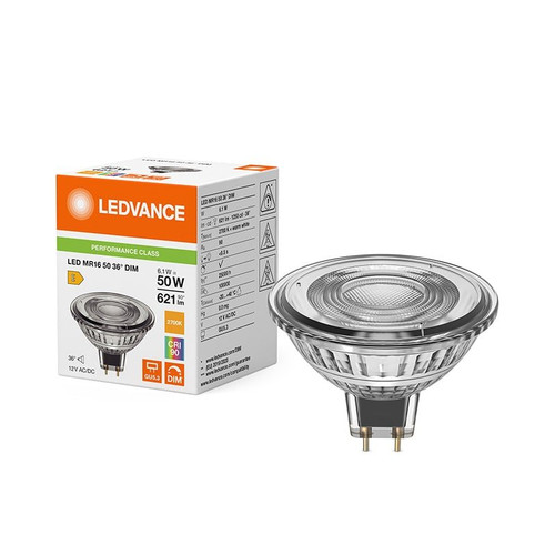 LEDVANCE 6.1W 12V MR16 GU5.3 36° DIM 2700K LED Reflector Lamp