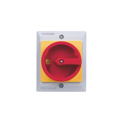 Timeguard IS4N-20 Weathersafe IP65 4 Pole 20A Rotary Isolator Switch
