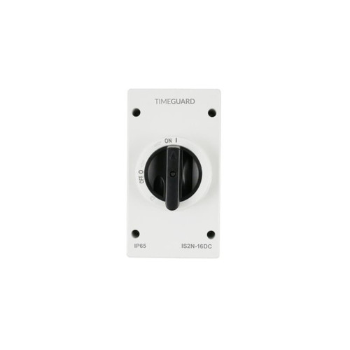 Timeguard IS4N-16DC 16A 4 Pole DC Rotary Isolator Switch IP66 Solar PV Weathersafe