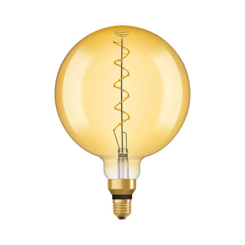 Osram 1906 LED 4w 240v ES E27 Vintage Filament Gold Big Globe Spiral Light Bulb