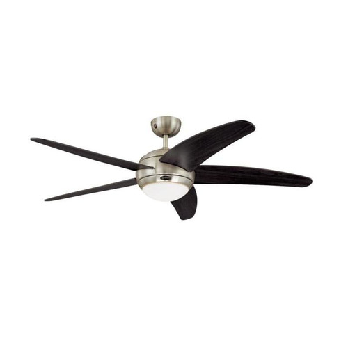 Westinghouse Bendan 132cm Indoor Ceiling Fan Satin Chrome Finish Wengue Blades Opal Frosted Glass 72557
