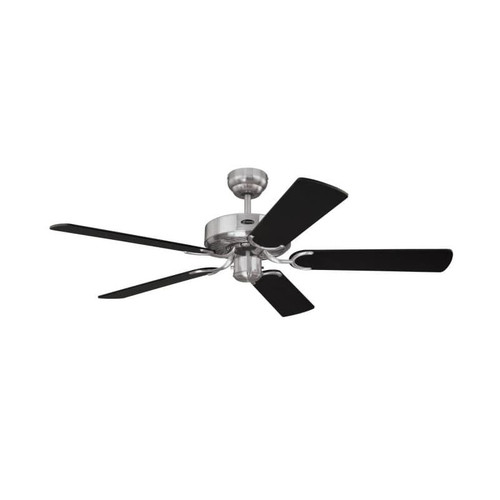 Westinghouse Cyclone 132cm (52") Indoor Ceiling Fan – Brushed Steel, 5 Reversible Blades (Black/Silver) 78370