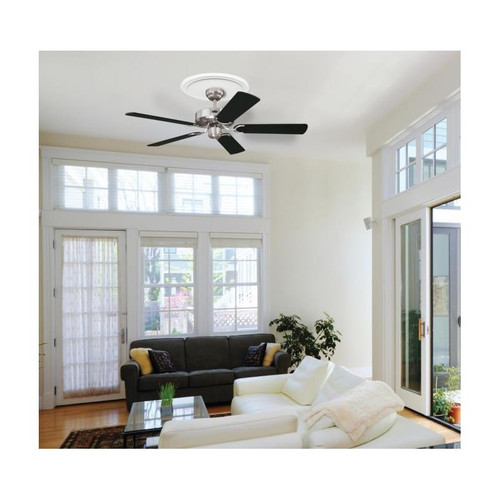 Westinghouse Cyclone 132cm (52") Indoor Ceiling Fan – Brushed Steel, 5 Reversible Blades (Black/Silver) 78370