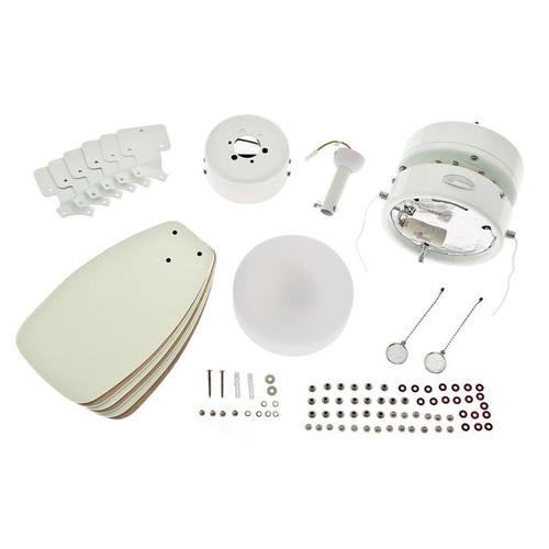 Westinghouse Flora Royale 76cm / 30 Inches Ceiling Fan – White/Maple Blades, Opal Glass Light 72424