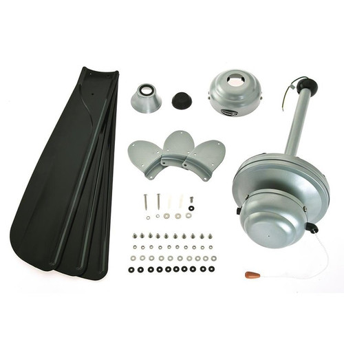 Westinghouse Mountain Gale 132cm Indoor/Outdoor Ceiling Fan Silver & Black ABS Blades 72422