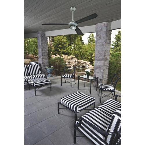 Westinghouse Mountain Gale 132cm Indoor/Outdoor Ceiling Fan Silver & Black ABS Blades 72422