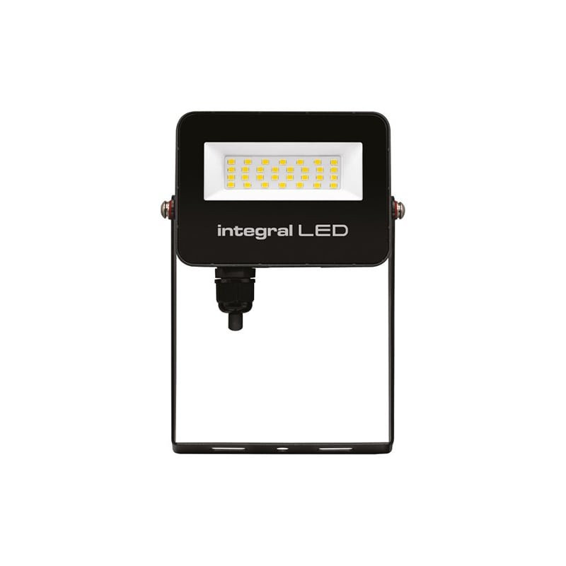 Integral 20W LED Floodlight IP67 4000K Cool White 2000lm SuperSlim2 Black