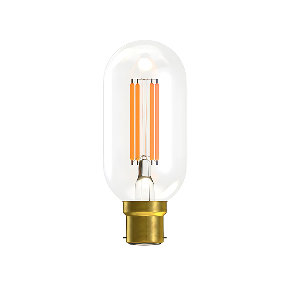 Bell Lighting 4w 240v BC LED Filament Tubular Short Clear 2700k Dimmable 60149