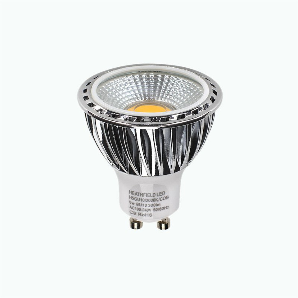Heathfield 5w LED COB GU10 Dimmable Lamp Range Daylight - 6000k