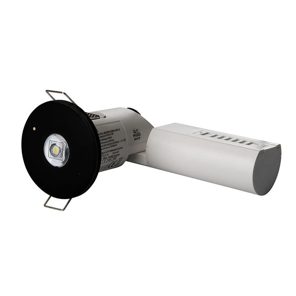 Bell Spectrum 3W LED Emergency Downlight – Black – Open Area/Corridor – Self-Test & Manual Modes 09131