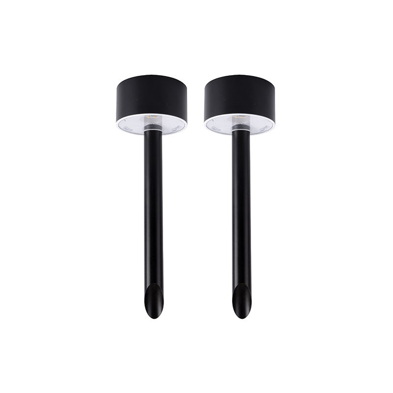 Integral True Solar Outdoor Spike Lights 2 Pack IP44 0.5W 3000K Matt Black LED Garden Uplights ILSSKB013