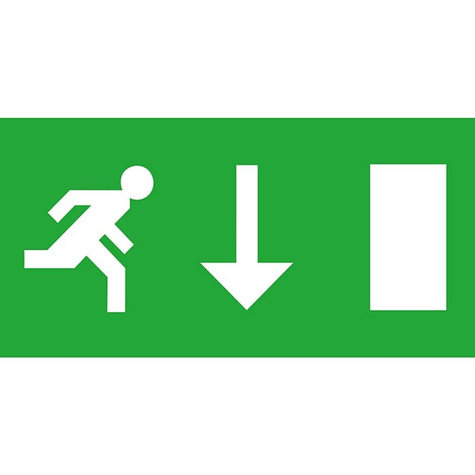 BELL 09014 – Down Legend for Spectrum 2.5W LED Emergency Exit Blade – 25m View Distance