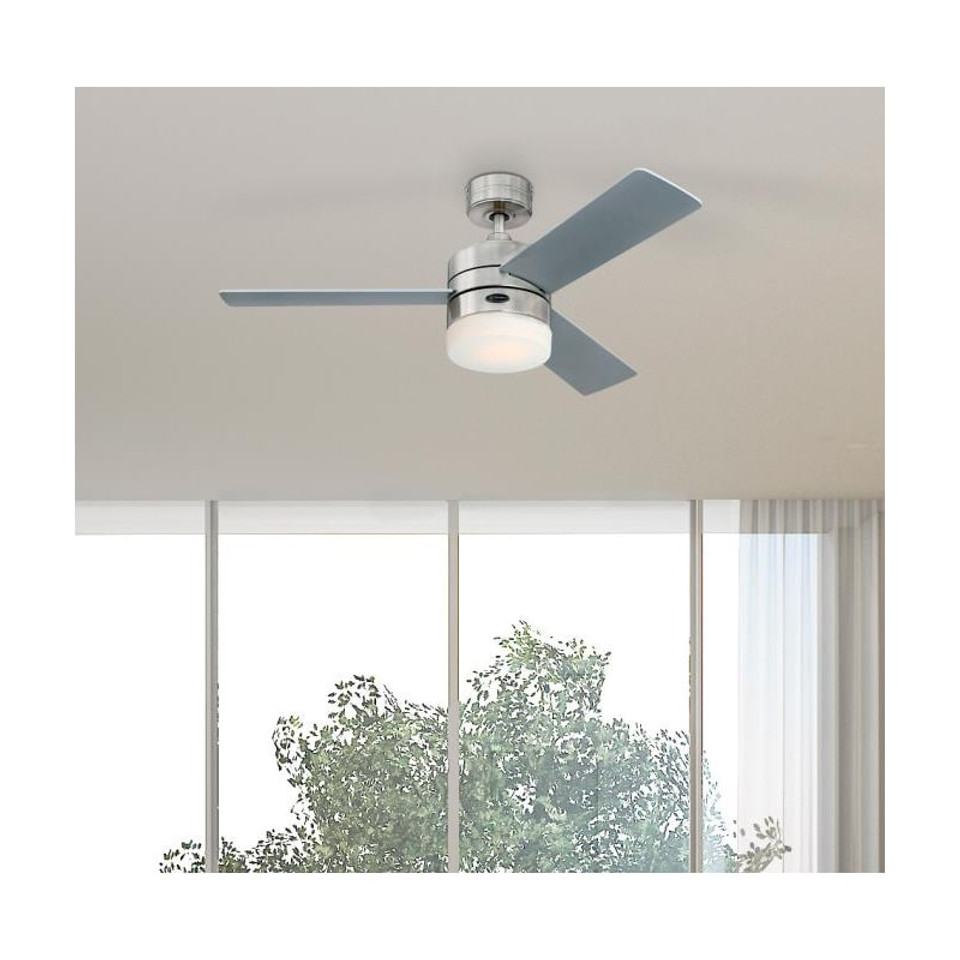 Westinghouse Alta Vista 105 cm LED Ceiling Fan 73060 – Satin Chrome with Light & Remote