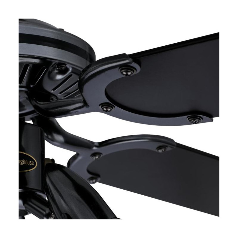 Westinghouse Princess Euro 105 cm Ceiling Fan – Brushed Gun Metal, Black/Applewood Blades, 3 Spot Lights 73061