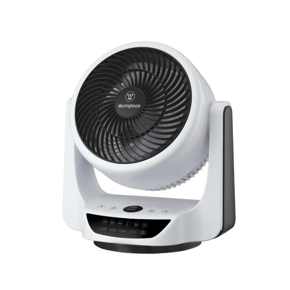 Westinghouse Cormac 25cm White & Black Desktop Fan – Quiet, Portable, with Remote 73037 Westinghouse Cormac 25cm White & Black Desktop Fan – Quiet, Portable, with Remote 73037