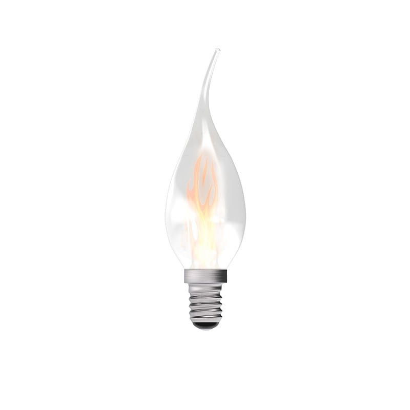 Bell LED 0.3W Bent Flicker Filament Candle SES 1800K – Decorative Vintage Look 61031