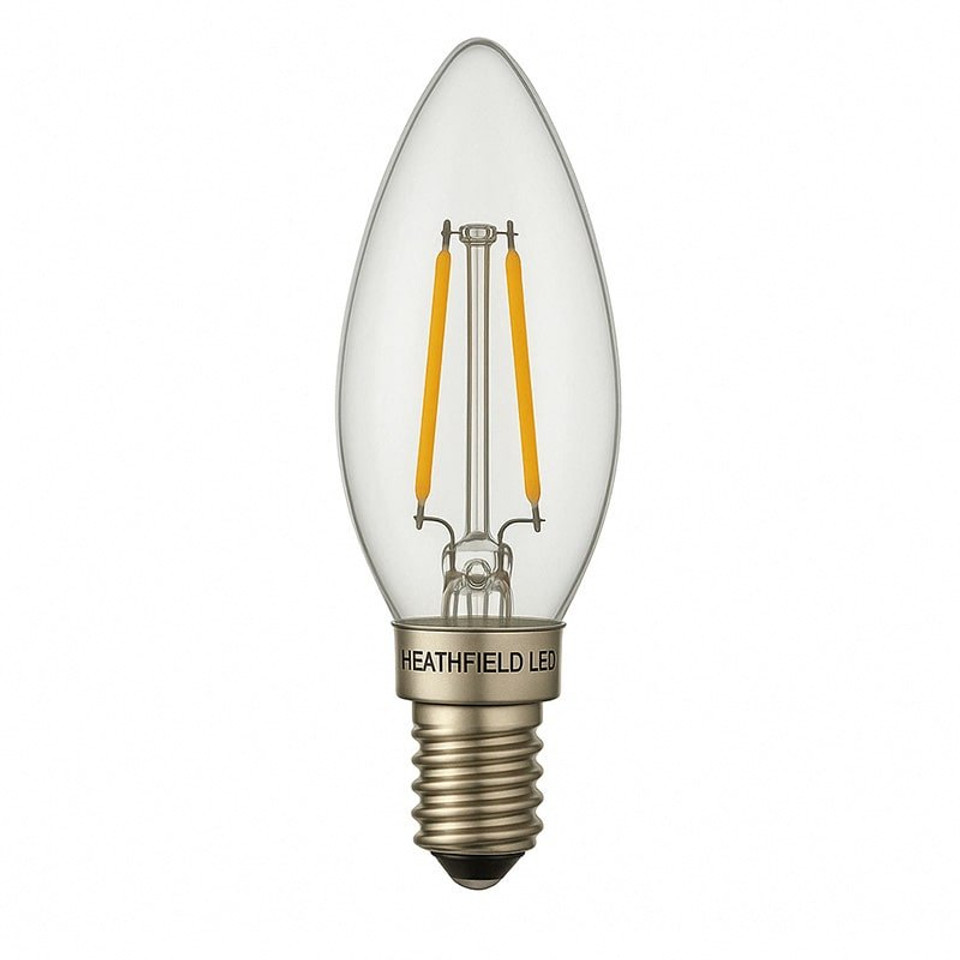 Heathfield 4.2w 240v E14 LED Filament Candle Bulb Clear 2700K Dimmable