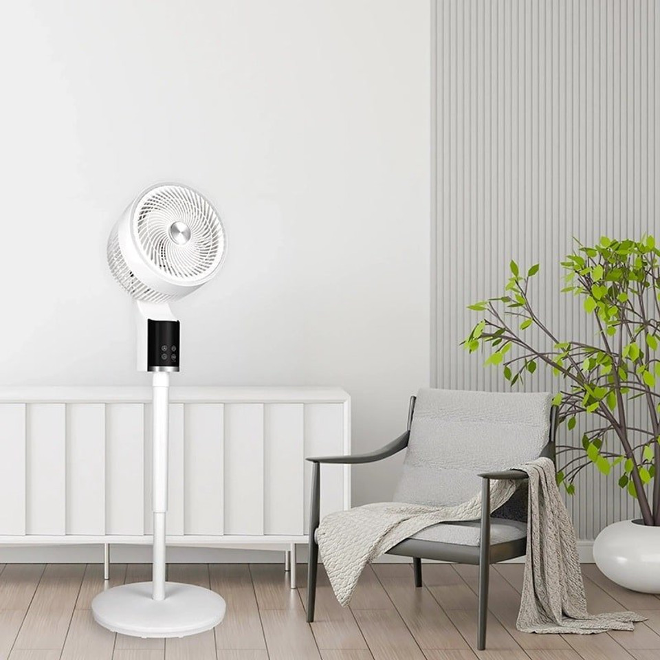 TCP White Pedestal Fan – Quiet, 3D Oscillation, Remote Control & Powerful Cooling TCP White Pedestal Fan – Quiet, 3D Oscillation, Remote Control & Powerful Cooling
