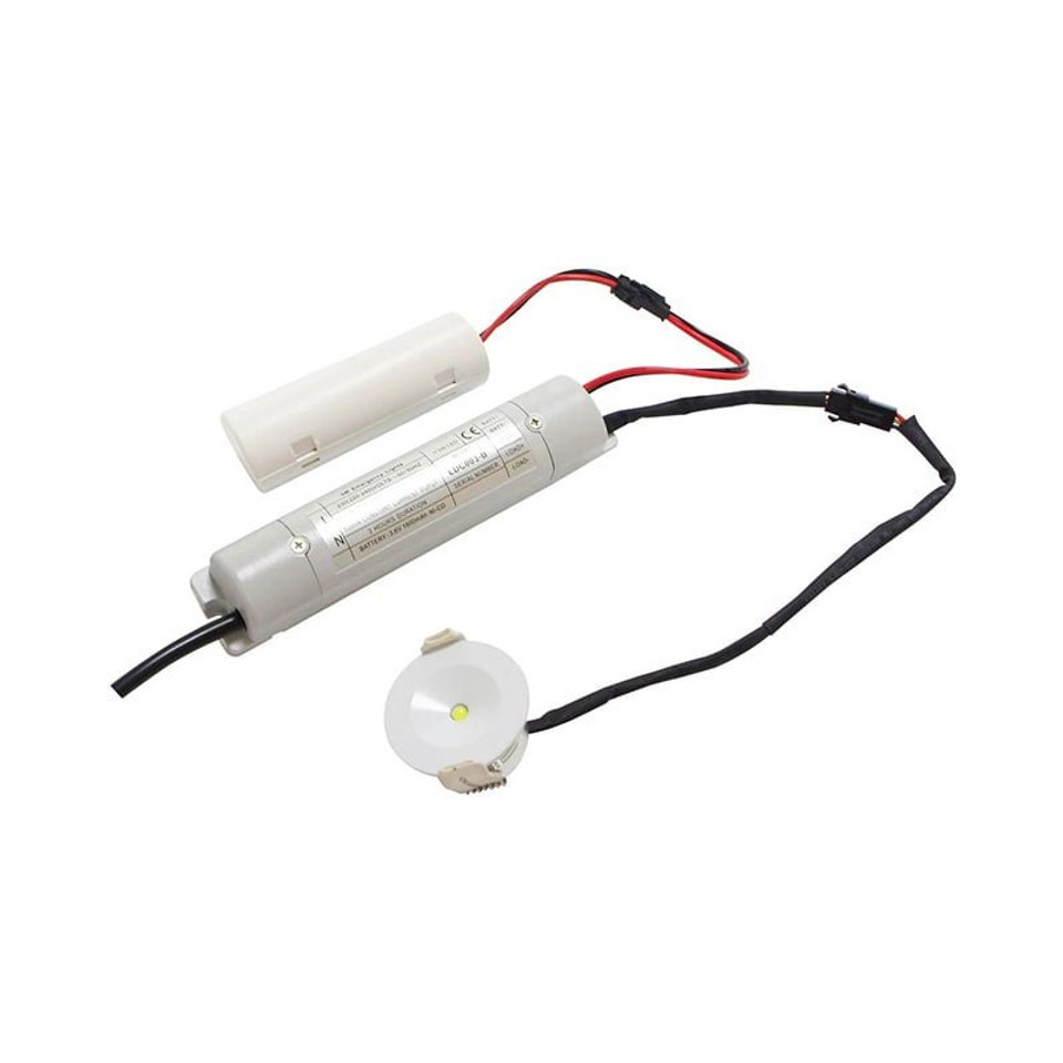 Channel Safety E/GLEN/3W Glen 3W LED Emergency Recessed Downlight – Non-Maintained, White Bezel