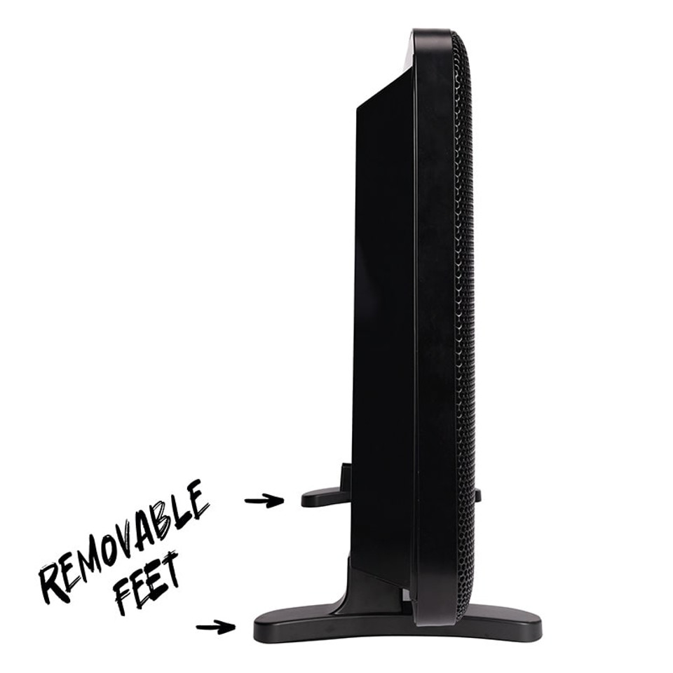 TCP 2000W Black Infrared Convection Heater | Wall Mounted & Freestanding – Fast Heat & Sleek Design