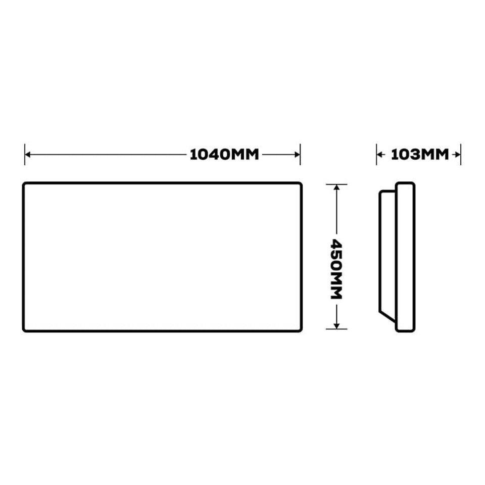 TCPWHHEAT2000WNCQ20 heater blending into white decor — sleek and subtle