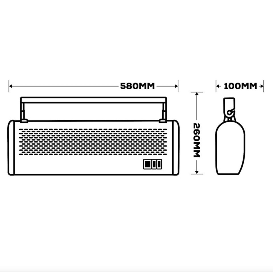 TCP 3000W Lot 20 Air Curtain Heater - Efficient Overdoor Climate Control – White