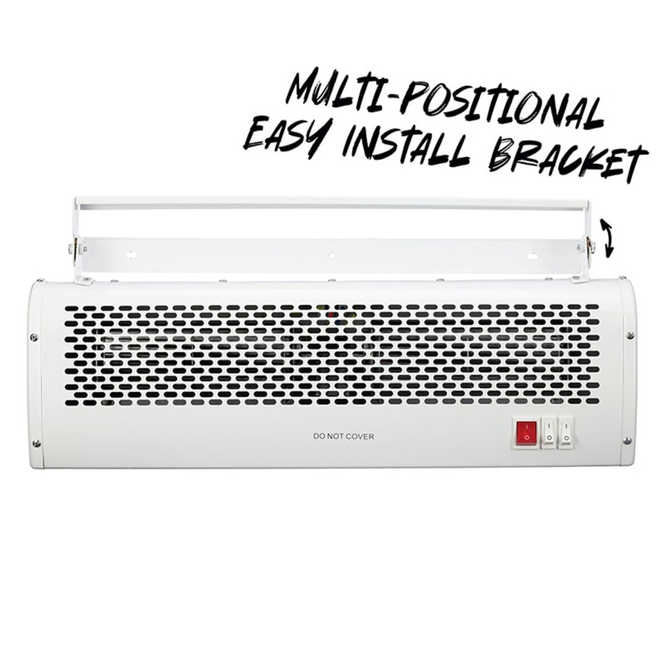 TCP 3000W Lot 20 Air Curtain Heater - Efficient Overdoor Climate Control – White