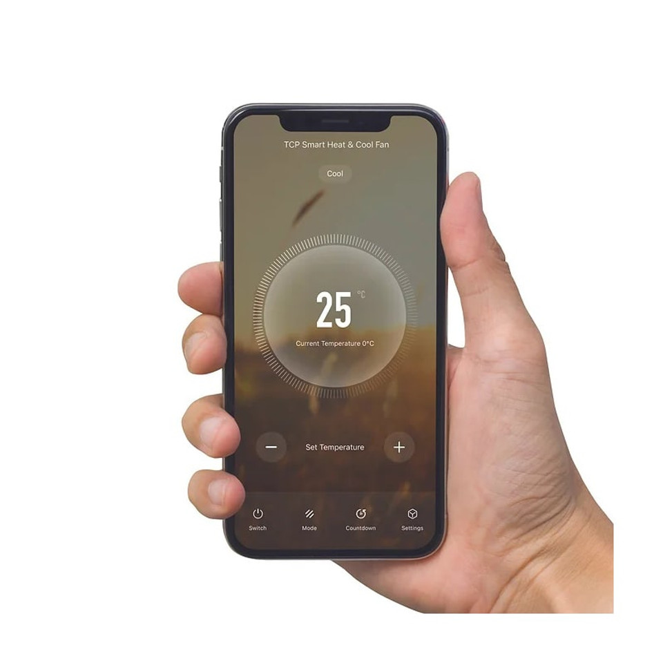 TCP Smart 2000W WiFi wall heater controlled via smartphone app and voice assistants