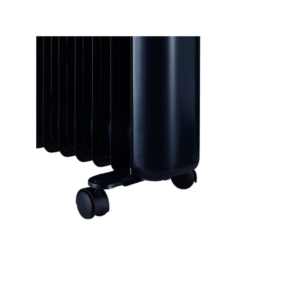 TCP Smart 2000W Black Portable 9-Fin Oil-Filled Radiator | WiFi Control & Thermostat