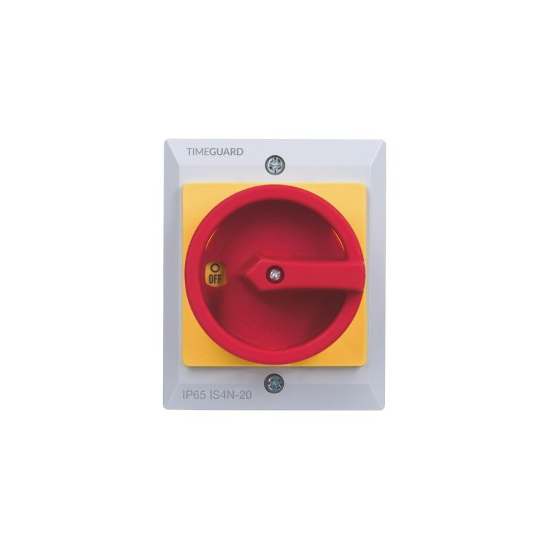 Timeguard IS4N-20 Weathersafe IP65 4 Pole 20A Rotary Isolator Switch