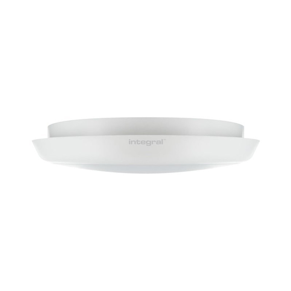 Integral ILBHC006 18W Slimline LED Bulkhead – 4000K Cool White, Round IP54 Ceiling & Wall Light
