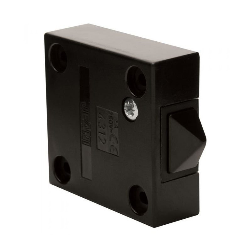 Jeani 143 Cabinet Door Switch 2A Push-to-Break Surface Mount Black
