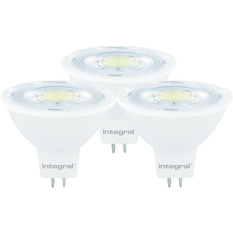 Integral MR16 GU5.3 LED Spotlight Bulbs 8W Cool White 4000K High Lumen Non-Dimmable – 3 Pack