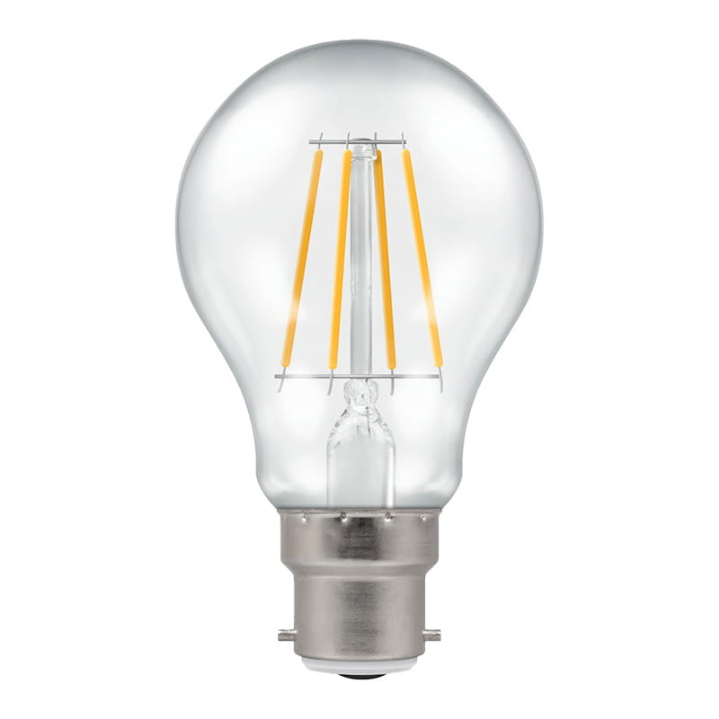Crompton 7.5w 240v BC B22 2700K LED Filament GLS Warm White Dimmable 4207