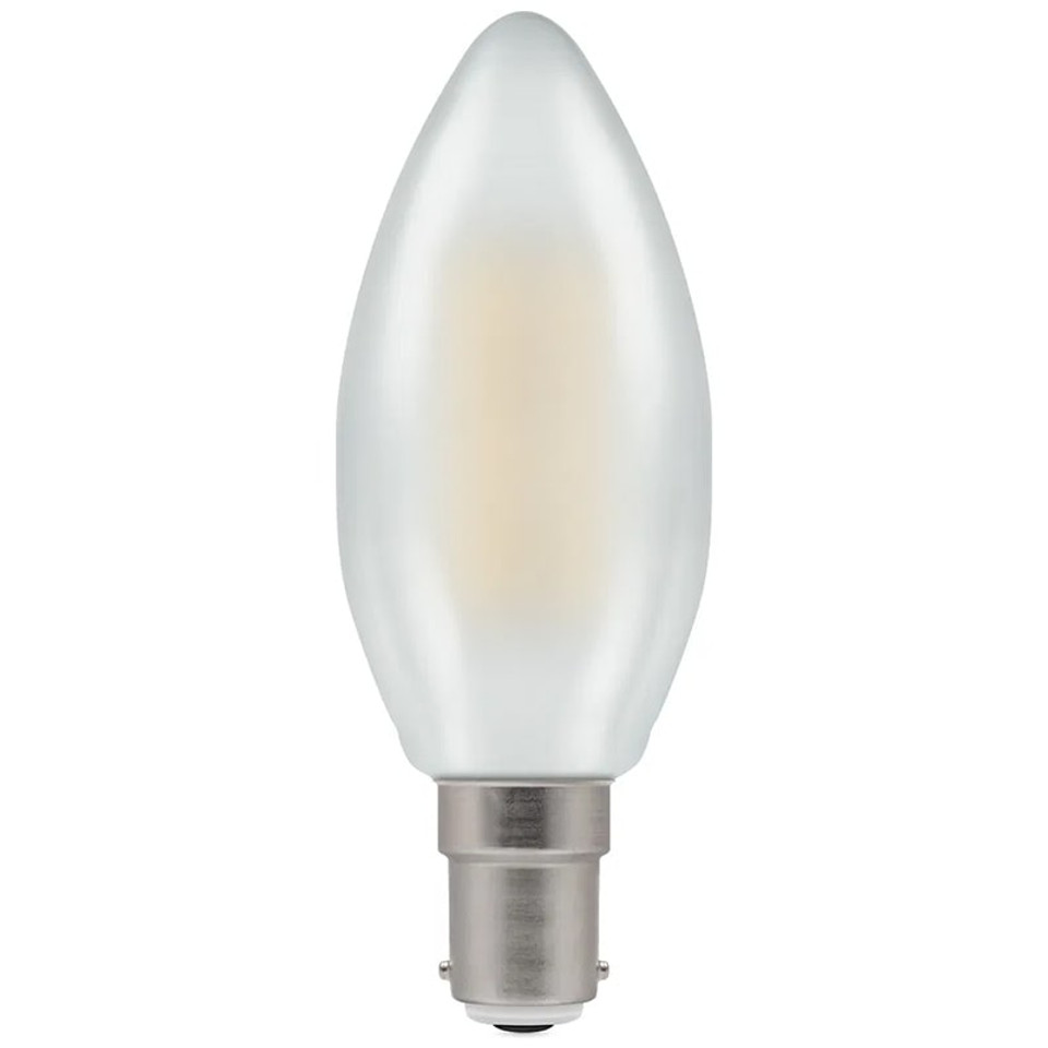Crompton 5w 240v SBC B15 2700K LED Frosted Vintage Filament Candle Warm White Dimmable 7185